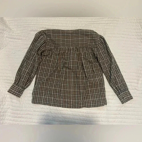 RAILS VERA BLOUSE IN MIDNIGHT MELON XS PLAID long sleeve poplin scoop hem womens - Picture 6 of 9